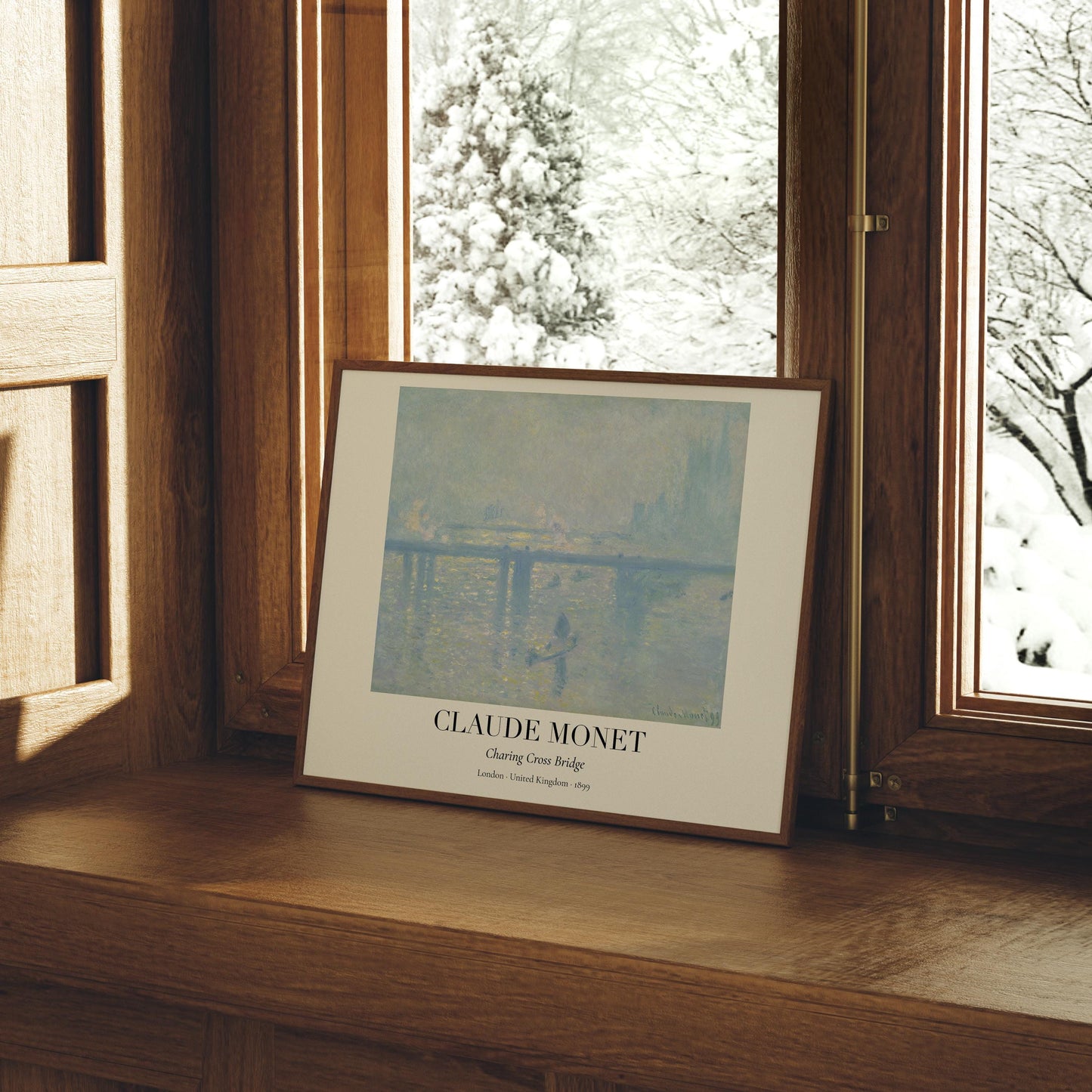 Claude Monet Poster · Charing Cross Bridge London 1899 · Impressionismus Kunstdruck · Themse Kunst · Vintage Deko ohne Rahmen