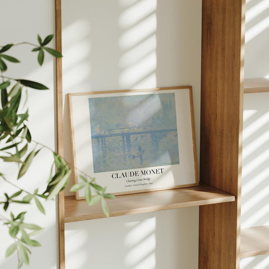 Claude Monet Poster · Charing Cross Bridge London 1899 · Impressionismus Kunstdruck · Themse Kunst · Vintage Deko ohne Rahmen