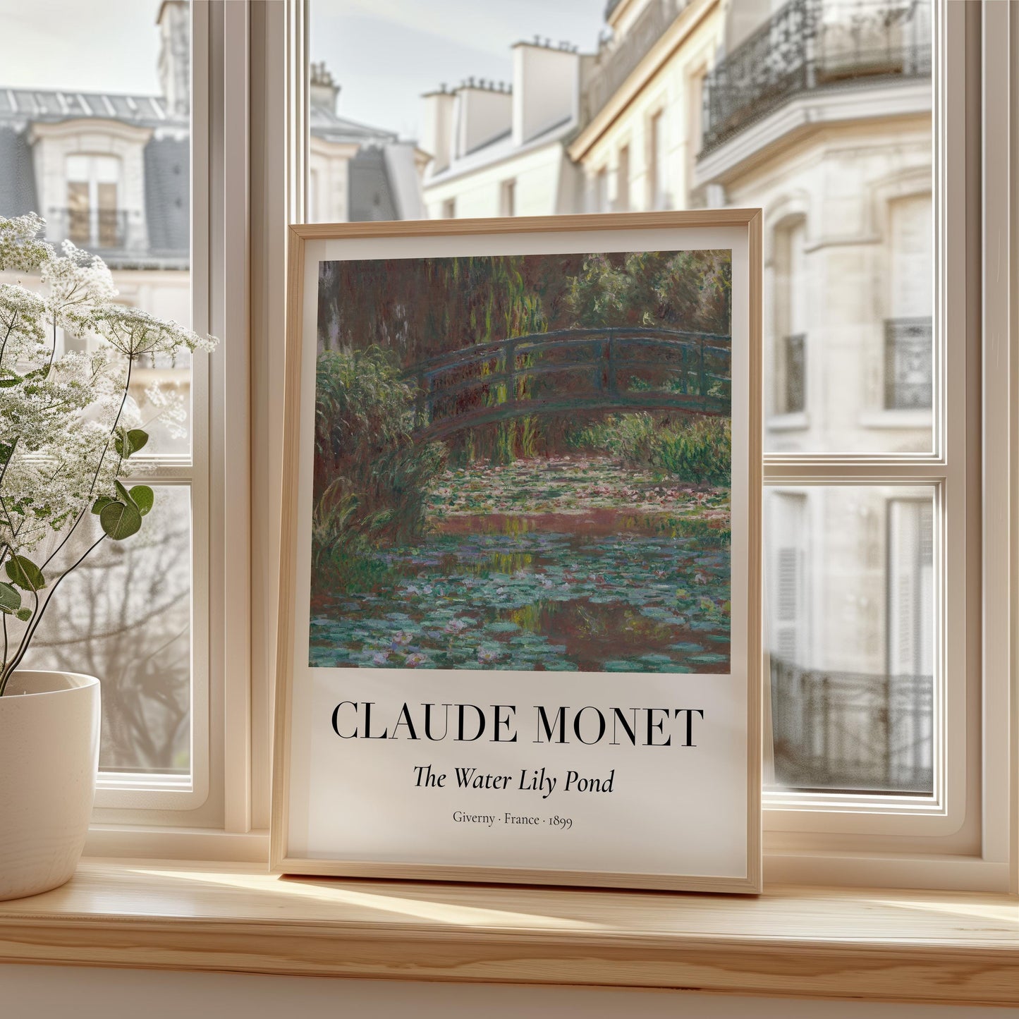 Claude Monet Poster · Water Lily Pond in Giverny 1899 · Seerosen Impressionismus · Kunst & Geschenkidee · Druckprint ohne Rahmen