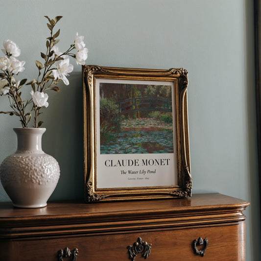 Claude Monet Poster · Water Lily Pond in Giverny 1899 · Seerosen Impressionismus · Kunst & Geschenkidee · Druckprint ohne Rahmen