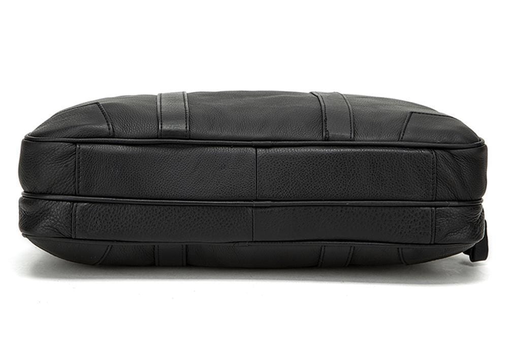 Rossie Viren Vintage  Classic Double  Zip Leather  Briefcase Work Bags-1